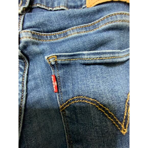 Levis 711 Red Tab Jeans Womens 26 Mid Rise Skinny Stretch Pockets Mid Wash Denim - Picture 8 of 12